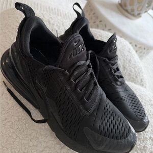 Nike Air Max 270 Youth Big Kids Black Sneakers Shoes BQ5776-001 Size 7Y